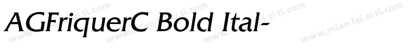 AGFriquerC Bold Ital字体转换